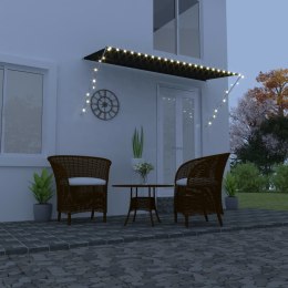MARKIZA ZWIJANA Z LED 300X150CM ANTRACYTOWA