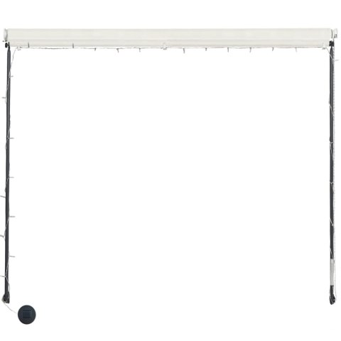 MARKIZA ZWIJANA Z LED 350X150CM KREMOWA