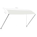 MARKIZA ZWIJANA Z LED 350X150CM KREMOWA