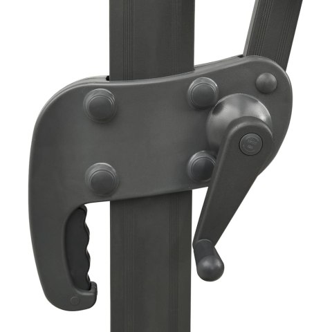 PARASOL WISZĄCY Z LED I SŁUPKIEM ZIELONY 300CM