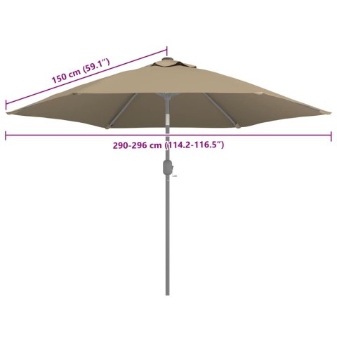 POKRYCIE DO PARASOLA OGRODOWEGO KOLOR TAUPE 300CM