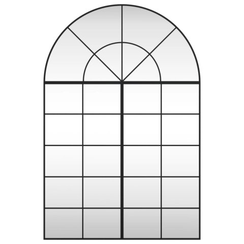 LUSTRO ŚCIENNE CZARNE 100X150CM ZAKOŃCZONE ŁUKIEM ŻELAZO