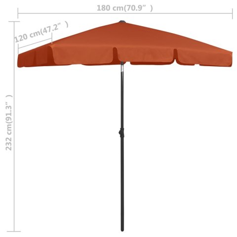PARASOL PLAŻOWY TERAKOTA 180X120CM