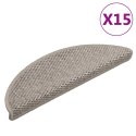 SAMOPRZYLEPNE NAKŁADKI NA SCHODY 15 SZT. 56X17X3CM SREBRNE