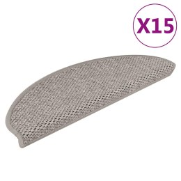 SAMOPRZYLEPNE NAKŁADKI NA SCHODY 15 SZT. 65X21X4CM SREBRNE