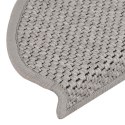 SAMOPRZYLEPNE NAKŁADKI NA SCHODY 15 SZT. 65X21X4CM SREBRNE