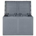 SKRZYNIA OGRODOWA SZARA RATTAN PP 180 L