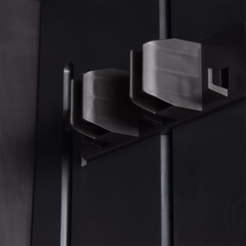 SZAFA OGRODOWA CZARNA 65X45X172CM RATTAN PP