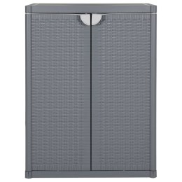 SZAFKA OGRODOWA SZARA 65X45X88CM RATTAN PP