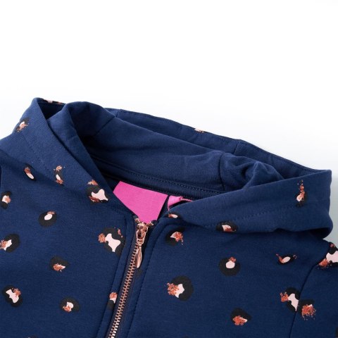 BLUZA DZIECIĘCA Z KAPTUREM GRANATOWA 128