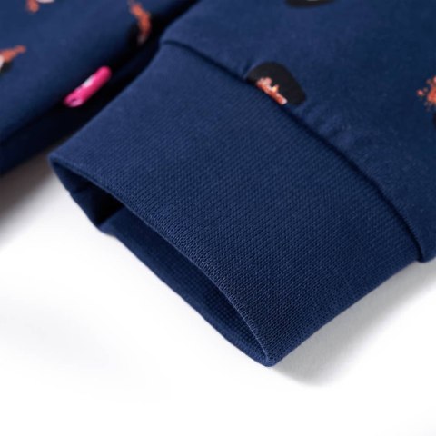 BLUZA DZIECIĘCA Z KAPTUREM GRANATOWA 128