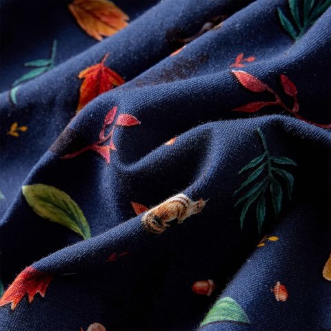 SUKIENKA DZIECIĘCA Z DŁUGIMI RĘKAWAMI GRANATOWA 116