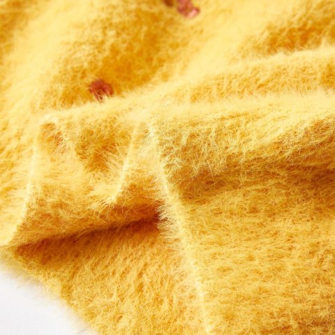 SWETER DZIECIĘCY Z DZIANINY OCHRA 128