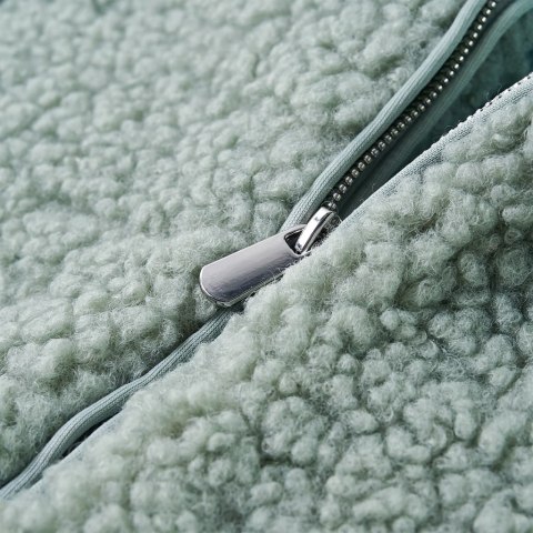 KURTKA DZIECIĘCA ZE SZTUCZNEGO FUTERKA Z KAPTUREM MIĘTOWA 116