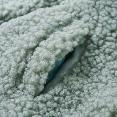 KURTKA DZIECIĘCA ZE SZTUCZNEGO FUTERKA Z KAPTUREM MIĘTOWA 116