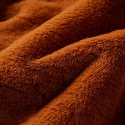 KURTKA DZIECIĘCA ZE SZTUCZNEGO FUTRA Z KAPTUREM KONIAK 104