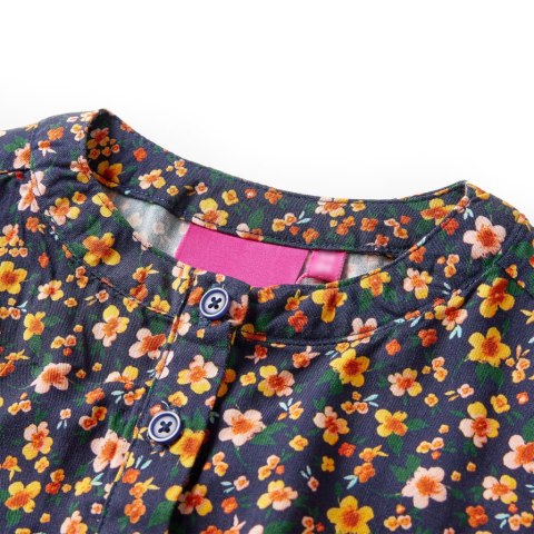 SUKIENKA DZIECIĘCA Z DŁUGIMI RĘKAWAMI GRANATOWA 104