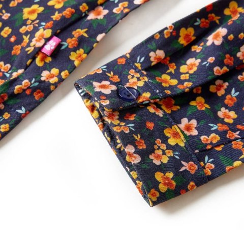 SUKIENKA DZIECIĘCA Z DŁUGIMI RĘKAWAMI GRANATOWA 128