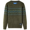 SWETER DZIECIĘCY Z DZIANINY KHAKI 128