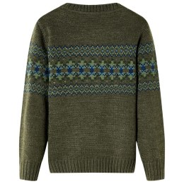 SWETER DZIECIĘCY Z DZIANINY KHAKI 128