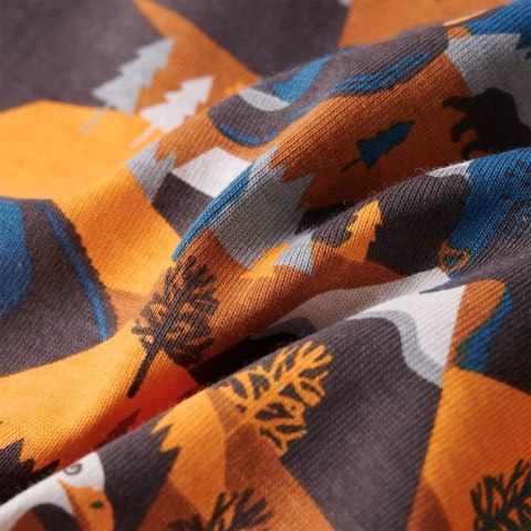 PIŻAMA DZIECIĘCA Z DŁUGIMI RĘKAWAMI KONIAKOWA 128