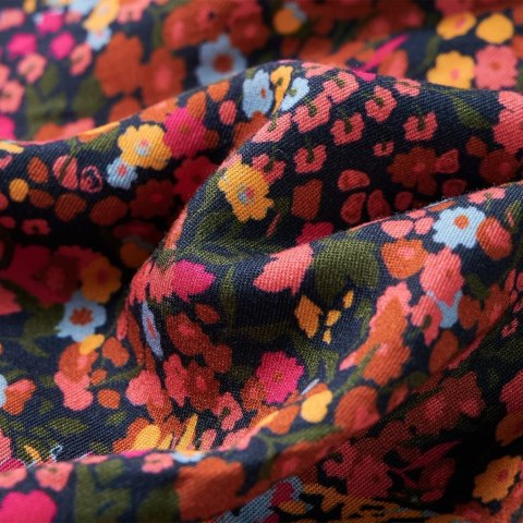 SUKIENKA DZIECIĘCA Z DŁUGIMI RĘKAWAMI GRANATOWO-DŻINSOWA 116