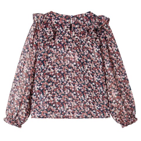 BLUZKA DZIECIĘCA Z DŁUGIMI RĘKAWAMI CIEMNORÓŻOWA 104