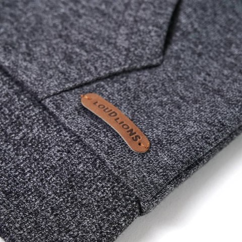 BLUZA DZIECIĘCA Z KAPTUREM I ZAPIĘCIEM NA ZAMEK SZARY MELANŻ 104