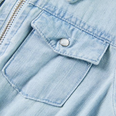 KOMBINEZON DZIECIĘCY Z KRÓTKIMI RĘKAWAMI JASNONIEBIESKI 140