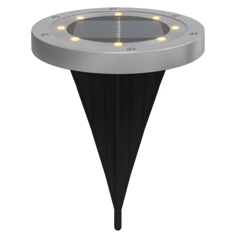 SOLARNE LAMPKI GRUNTOWE LED 12SZT IP65 KOLCE CIEPŁY BIAŁY ŚWIATŁO