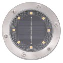 SOLARNE LAMPKI GRUNTOWE LED 12SZT IP65 KOLCE CIEPŁY BIAŁY ŚWIATŁO