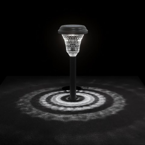 SOLARNE LAMPKI OGRODOWE Z KOLCEM LED 12 SZT BIAŁE ŚWIATŁO IP44