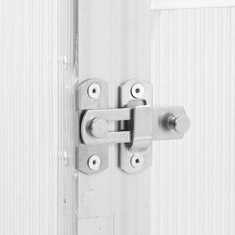 SZKLARNIA OGRODOWA Z RAMĄ PODSTAWY SREBRNA 169X58X202CM ALUMINIUM