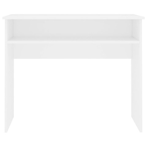 BIURKO KOMPUTEROWE NOWOCZESNE 90X50CM BIAŁE Z PÓŁKĄ