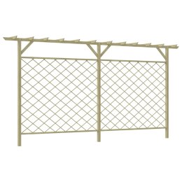 OGRODZENIE OGRODOWE Z KRATKĄ I PERGOLĄ DREWNO