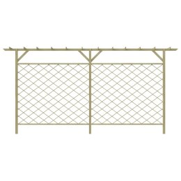 OGRODZENIE OGRODOWE Z KRATKĄ I PERGOLĄ DREWNO