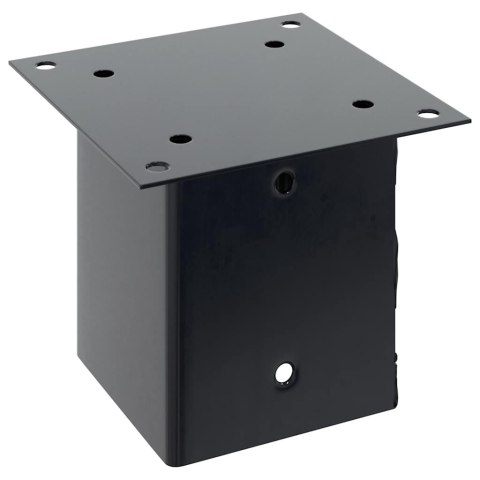 VidaXL Podstawy słupków kwadratowe 12 szt. Antracyt 121x121 mm