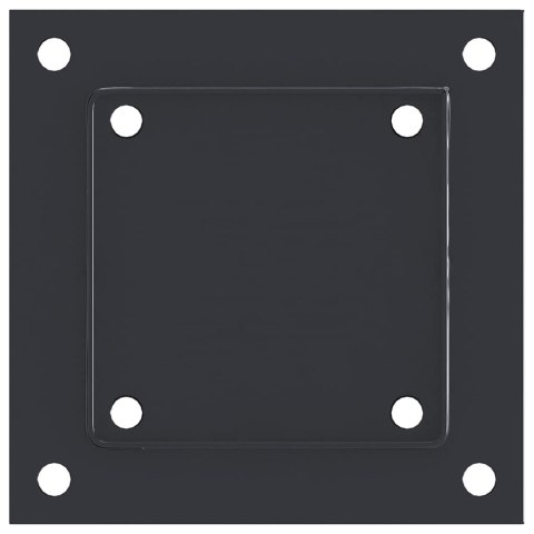 VidaXL Podstawy słupków kwadratowe 12 szt. Antracyt 121x121 mm