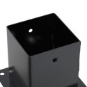 VidaXL Podstawy słupków kwadratowe 12 szt. Antracyt 121x121 mm
