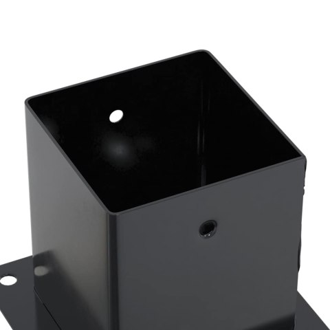 VidaXL Podstawy słupków kwadratowe 12 szt. Antracyt 121x121 mm