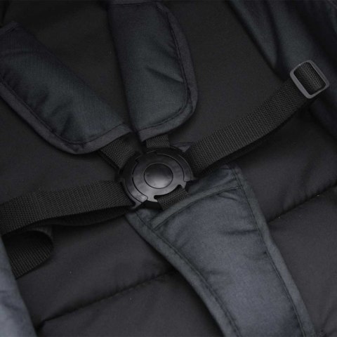 WÓZEK DZIECIĘCY 2-W-1 ANTRACYTOWO-CZARNY STALOWY