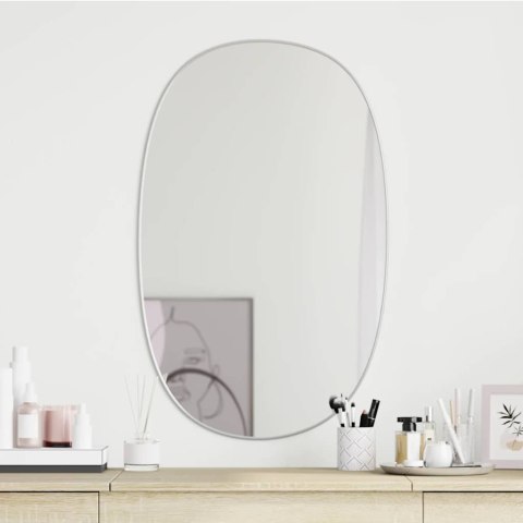 LUSTRO ŚCIENNE SREBRNE 70X45CM