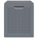 SKRZYNIA OGRODOWA SZARA RATTAN PP 90 L