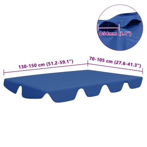 ZADASZENIE DO HUŚTAWKI OGRODOWEJ NIEBIESKIE 150/130X105/70CM