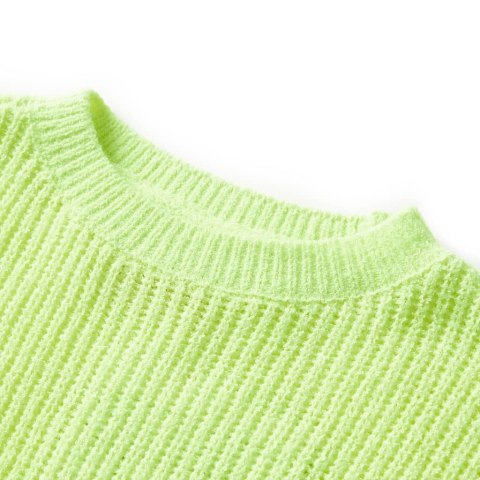 SWETER DZIECIĘCY Z DZIANINY ŻÓŁTY NEONOWY 140