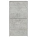 KOMODA 6 SZUFLAD BETONOWA SZAROŚĆ 50X34X96CM