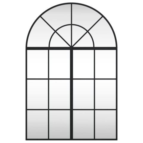 LUSTRO ŚCIENNE CZARNE 60X90CM ZAKOŃCZONE ŁUKIEM ŻELAZO