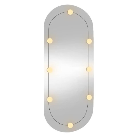 LUSTRO ŚCIENNE Z LED 45X100CM SZKLANE OWALNE