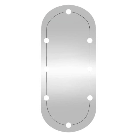 LUSTRO ŚCIENNE Z LED 45X100CM SZKLANE OWALNE