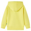 BLUZA DZIECIĘCA Z KAPTUREM I ZAPIĘCIEM NA ZAMEK JASNOŻÓŁTA 104